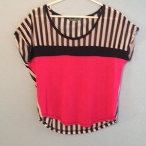 Blouse -Slightly sheer. Some stretch and give.